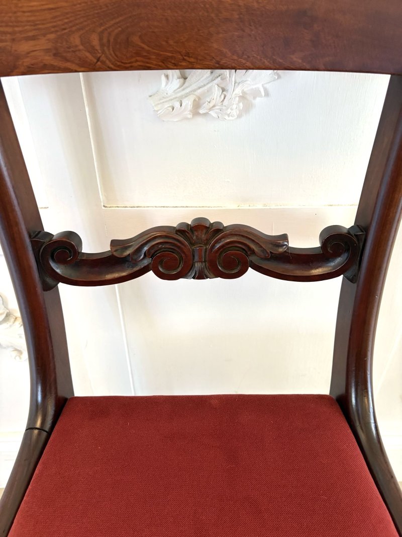 Set of 8 Antique Regency Quality Mahogany Dining Chairs - Image 10